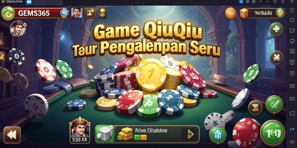Tampilan gameplay seru QiuQiu di GEMS365.