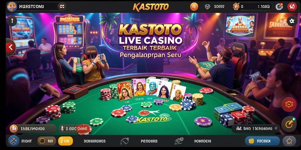 Gameplay Live Casino KASTOTO menampilkan dealer profesional dalam suasana kasino yang nyata.