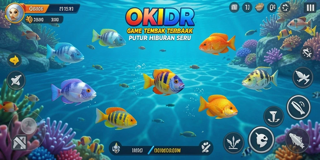 Tampilan gameplay Tembak Ikan yang menarik dan seru.