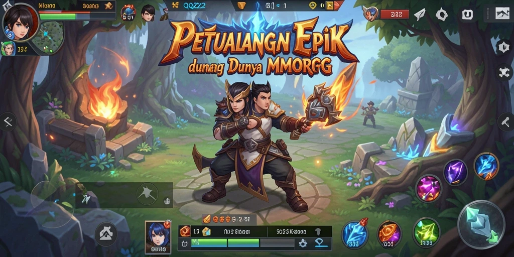 Tampilan gameplay seru dan interaktif dalam QQ222.