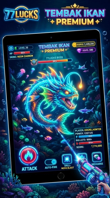 Tampilan antarmuka aplikasi 77lucks yang intuitif.